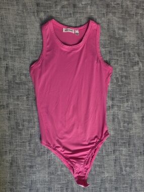 Rebel Sugar Hot Pink Sleeveless One-Piece Bodysuit